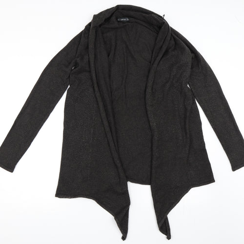 Zara Womens Grey   Cardigan Jumper Size L  - waterfall cardigan