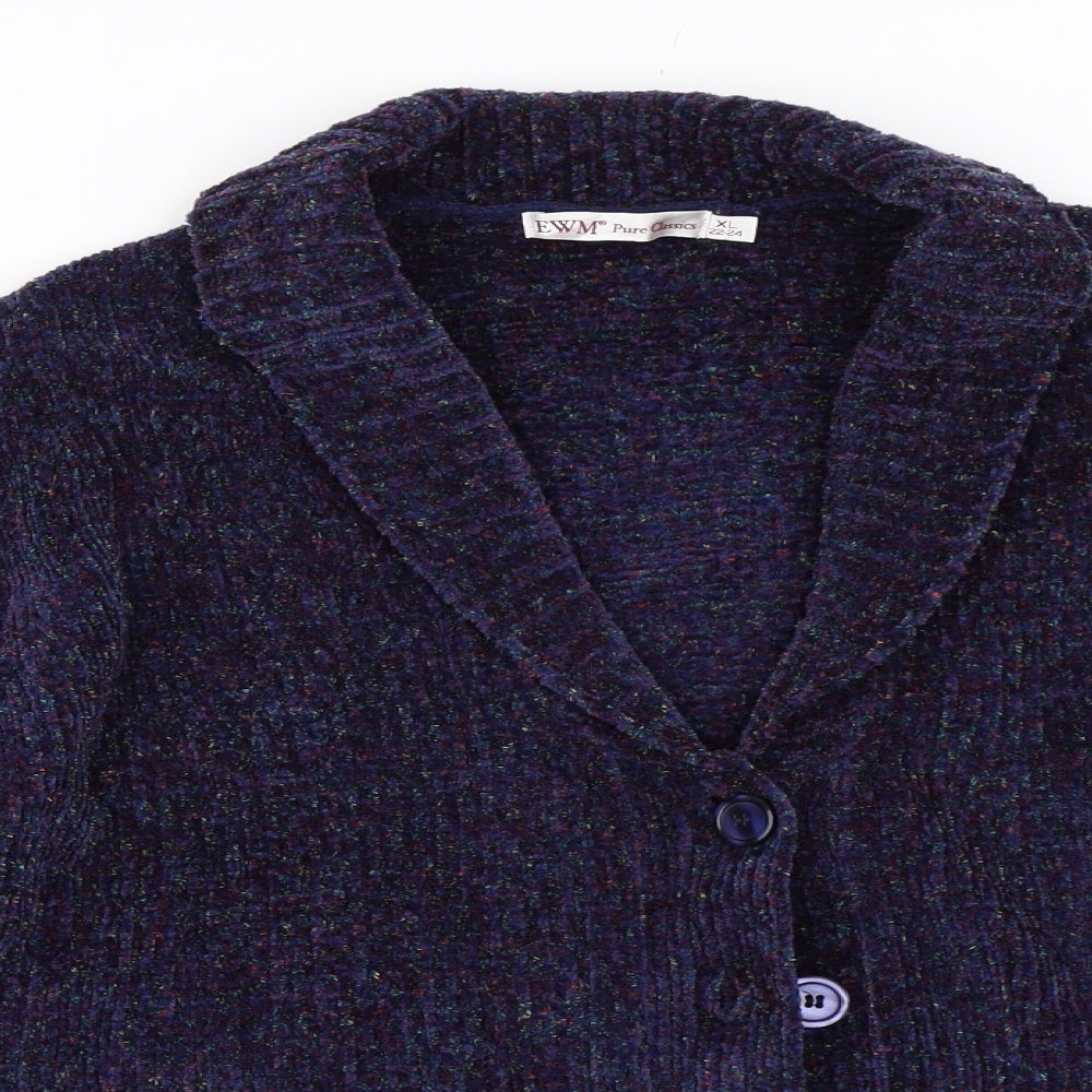 EWM Womens Blue   Cardigan Jumper Size 22