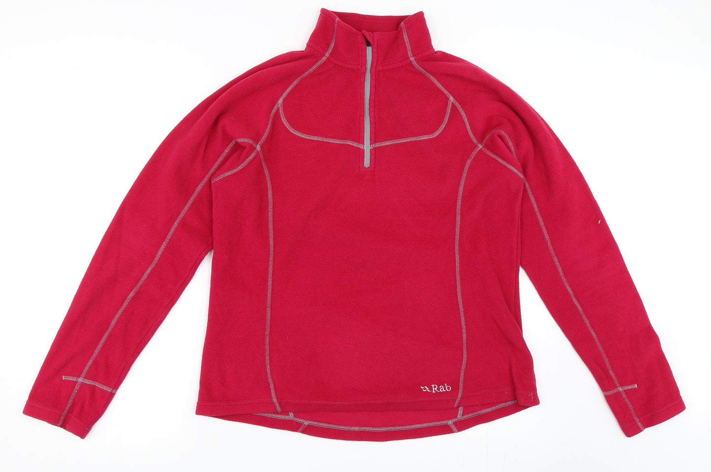 RAB Womens Pink  Fleece Henley Sweatshirt Size 14