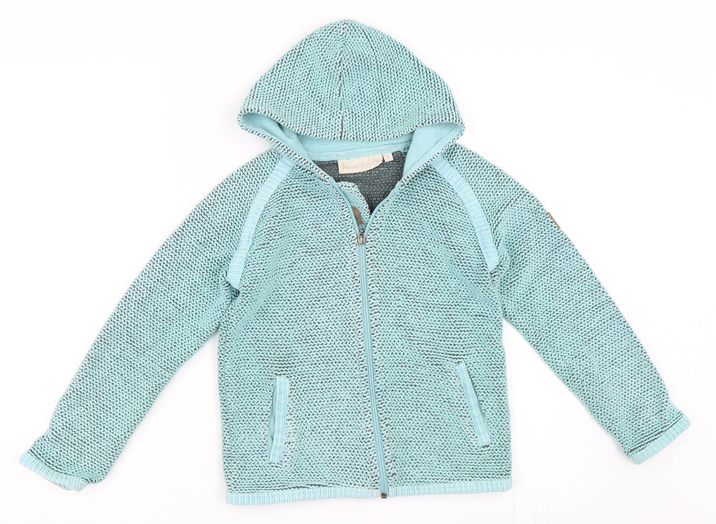 Weird Fish Girls Blue   Full Zip Hoodie Size M