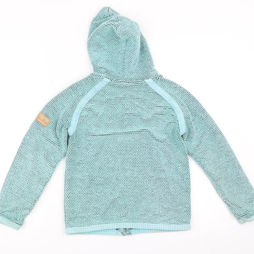 Weird Fish Girls Blue   Full Zip Hoodie Size M