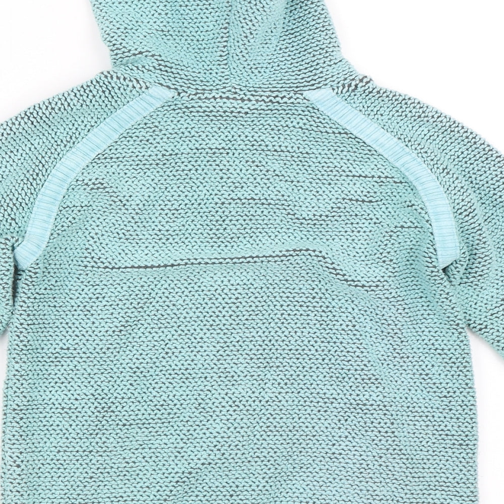 Weird Fish Girls Blue   Full Zip Hoodie Size M