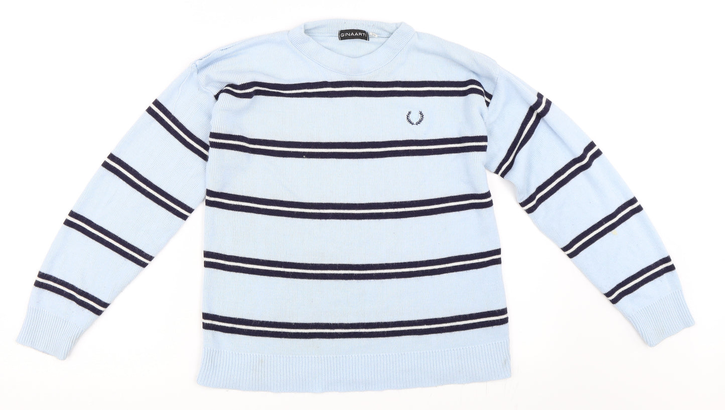 Ginaarti Boys Blue Striped  Pullover Jumper Size 12-13 Years