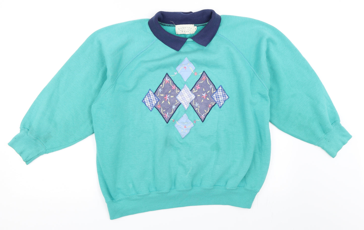 Country Rose Womens Green   Pullover Sweatshirt Size M
