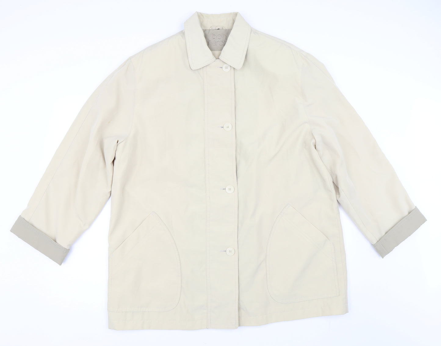Bonmarché Womens Beige   Overcoat Coat Size 18