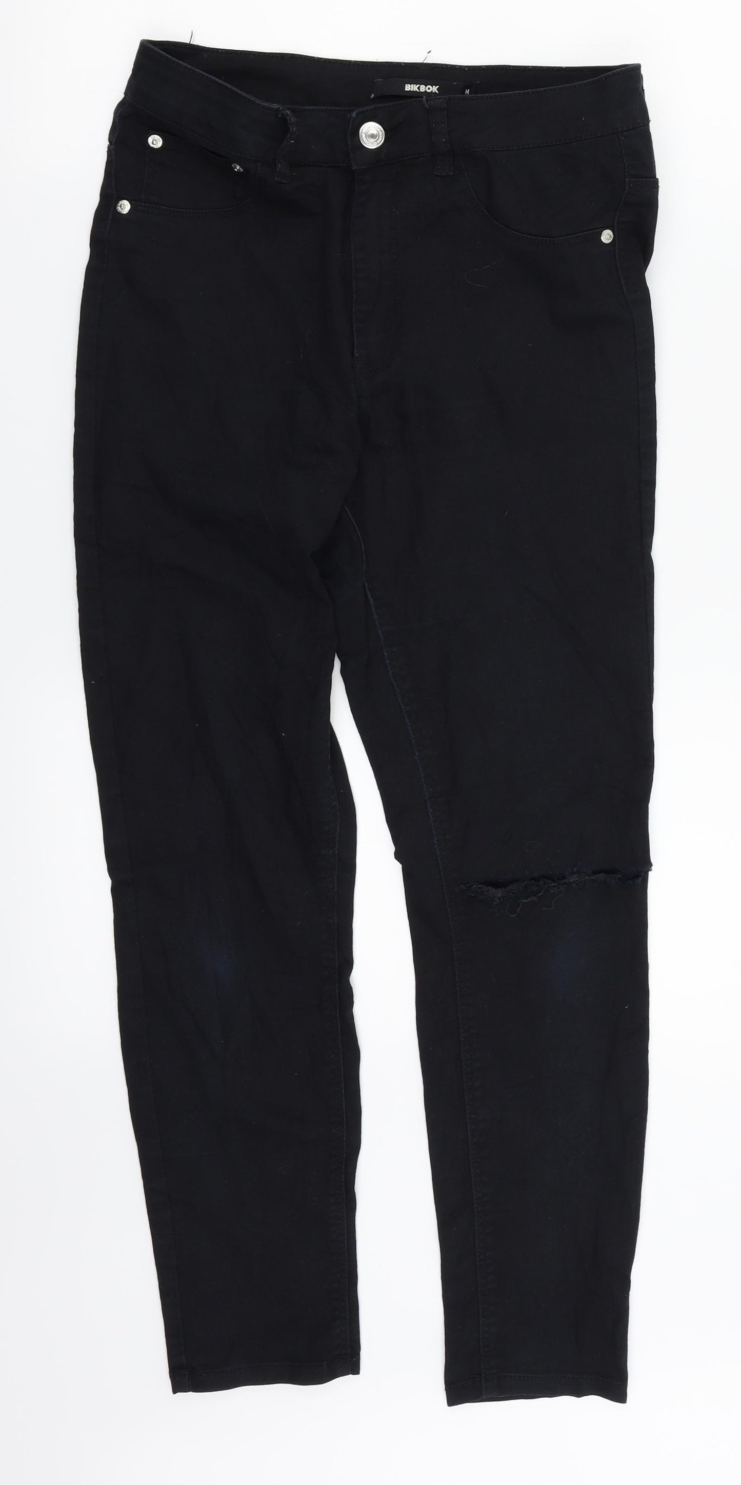 Bik bok Womens Black  Denim Straight Jeans Size M L26 in