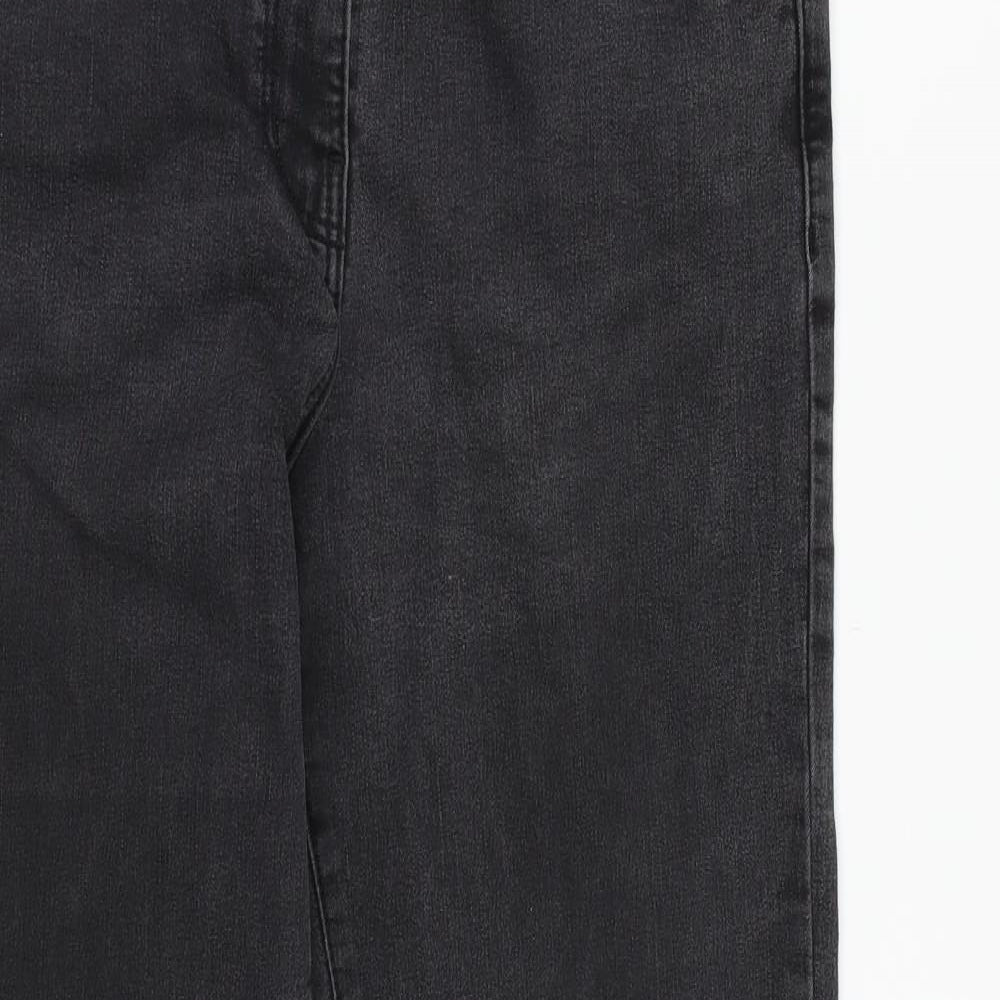 Bonmarché Womens Black  Denim Straight Jeans Size 12 L27 in