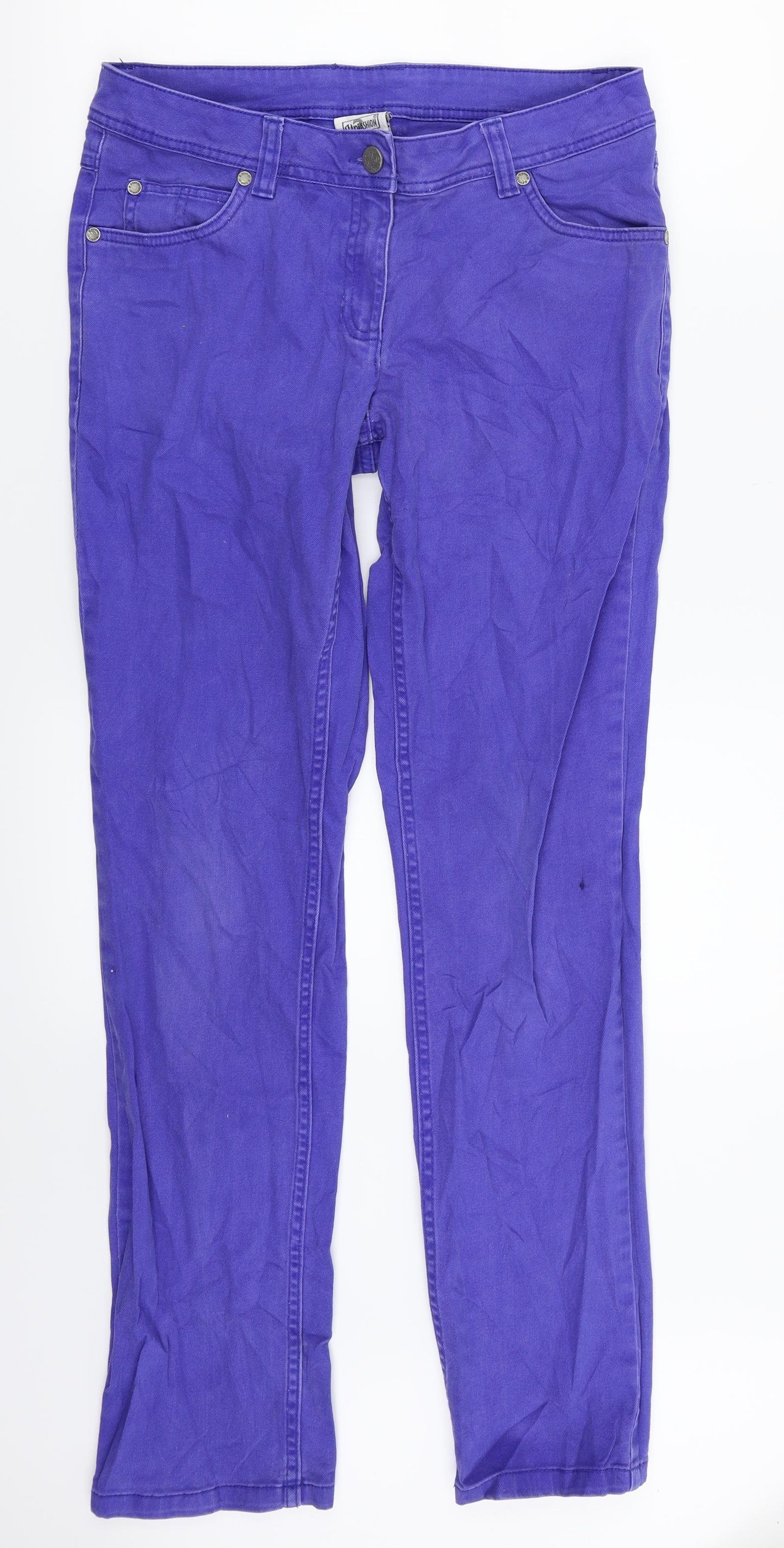 Up Fashion Womens Blue  Denim Straight Jeans Size 12 L31 in