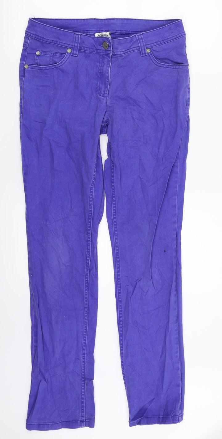 Up Fashion Womens Blue  Denim Straight Jeans Size 12 L31 in