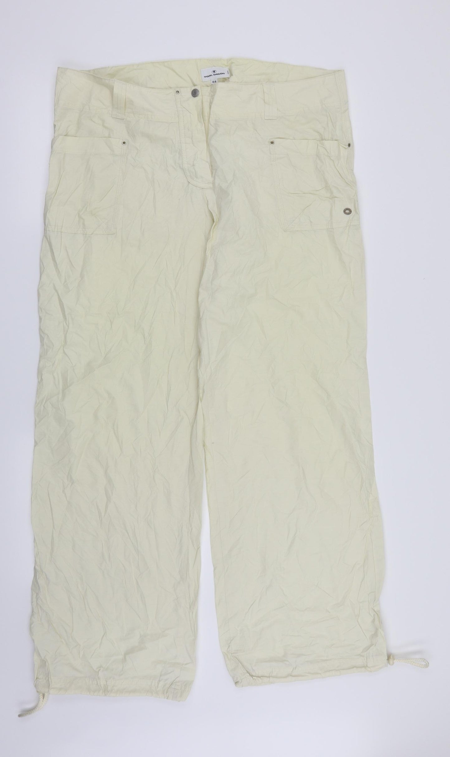 TOM TAILOR Womens White   Cargo Trousers Size 16 L32 in