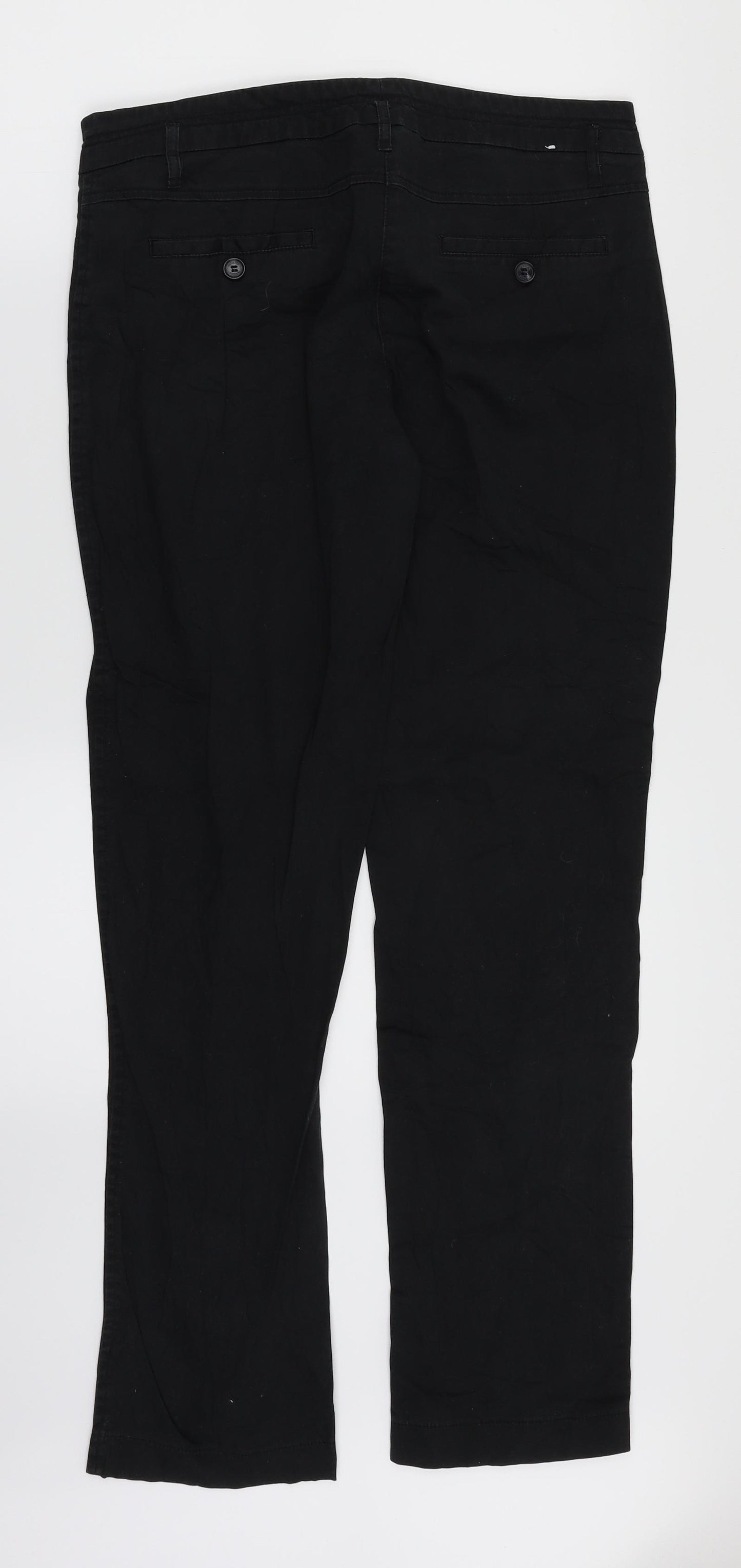 Yessica Womens Black   Chino Trousers Size 12 L30 in
