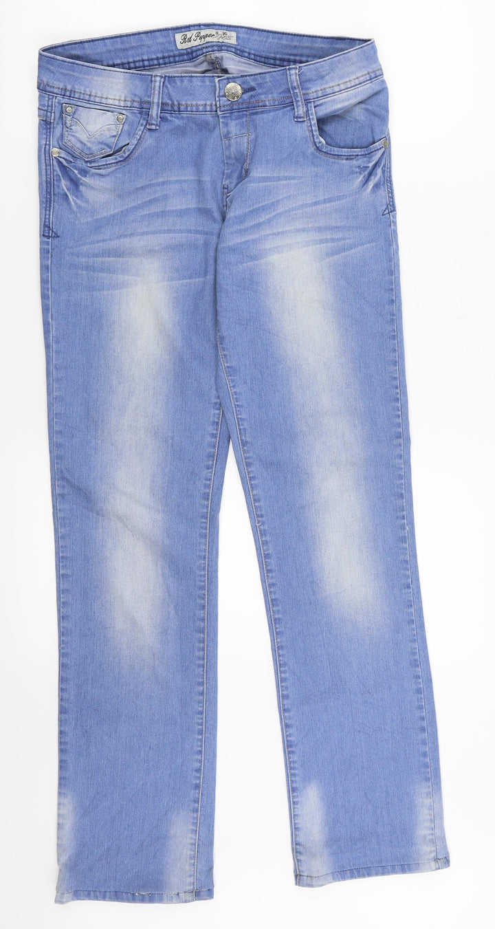 Red Pepper Womens Blue Denim Straight Jeans Size 30 in L31 in