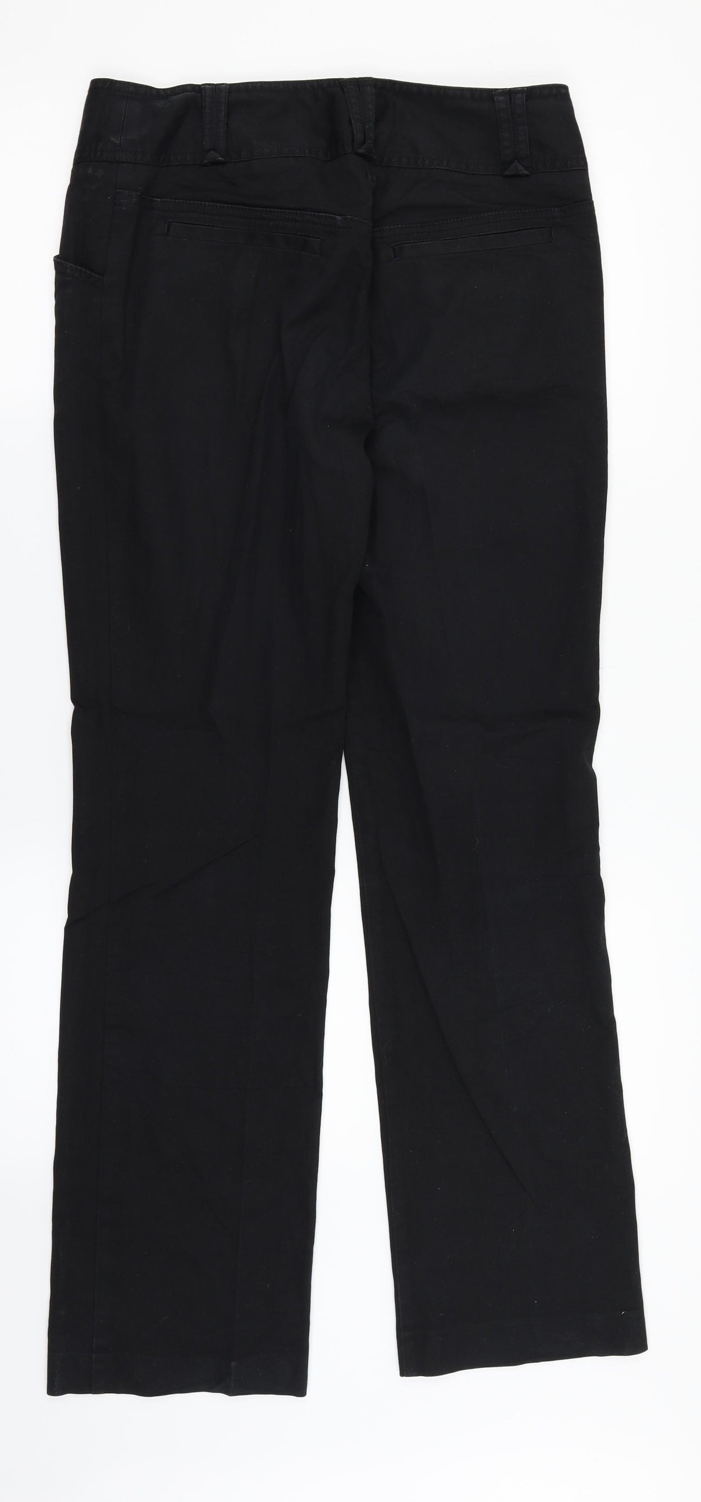 H&M Womens Black   Chino Trousers Size 10 L31 in