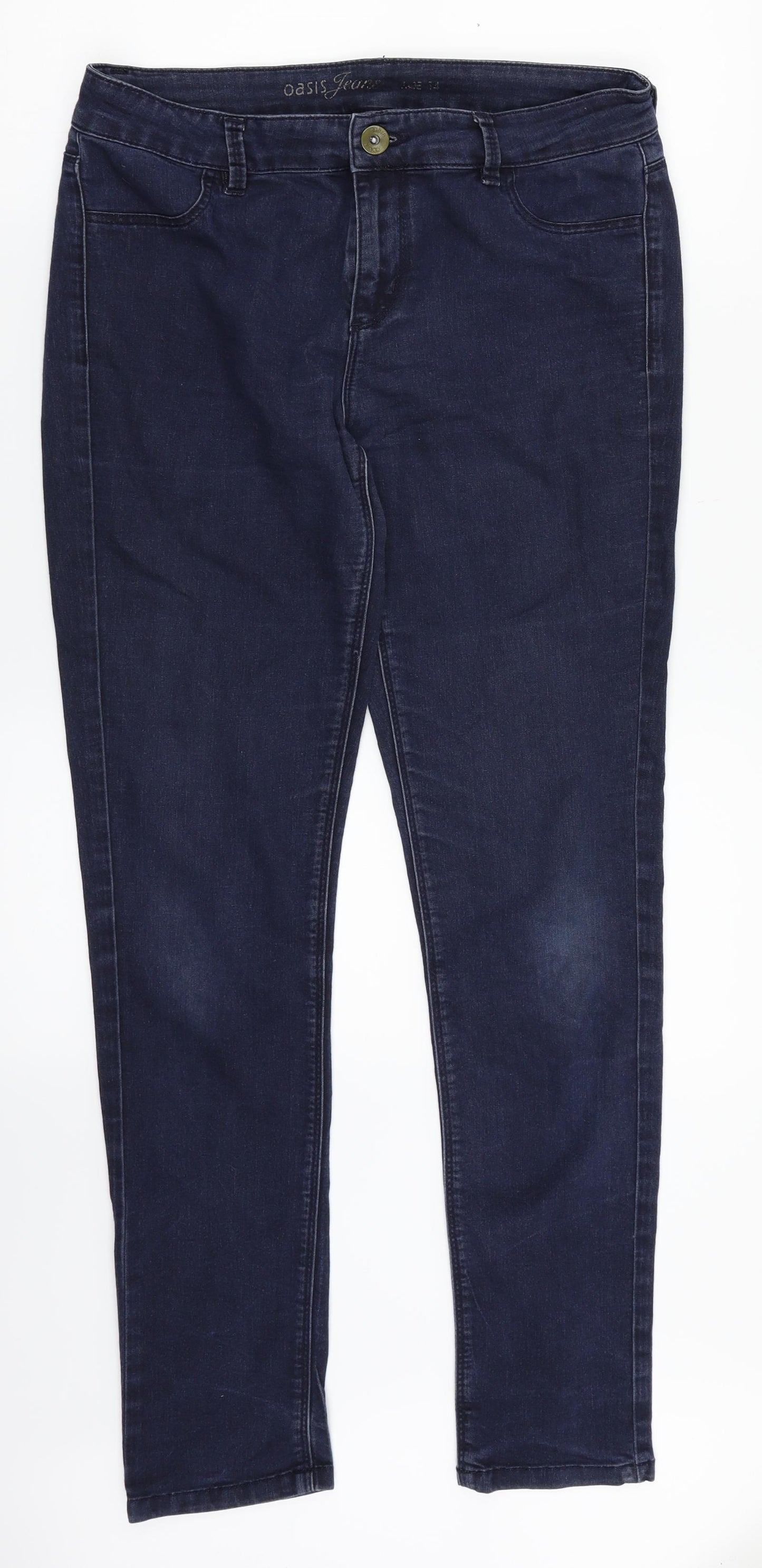 Oasis Womens Blue  Denim Skinny Jeans Size 14 L30 in