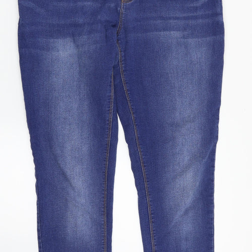 Dorothy Perkins Womens Blue  Denim Straight Jeans Size 16 L31 in