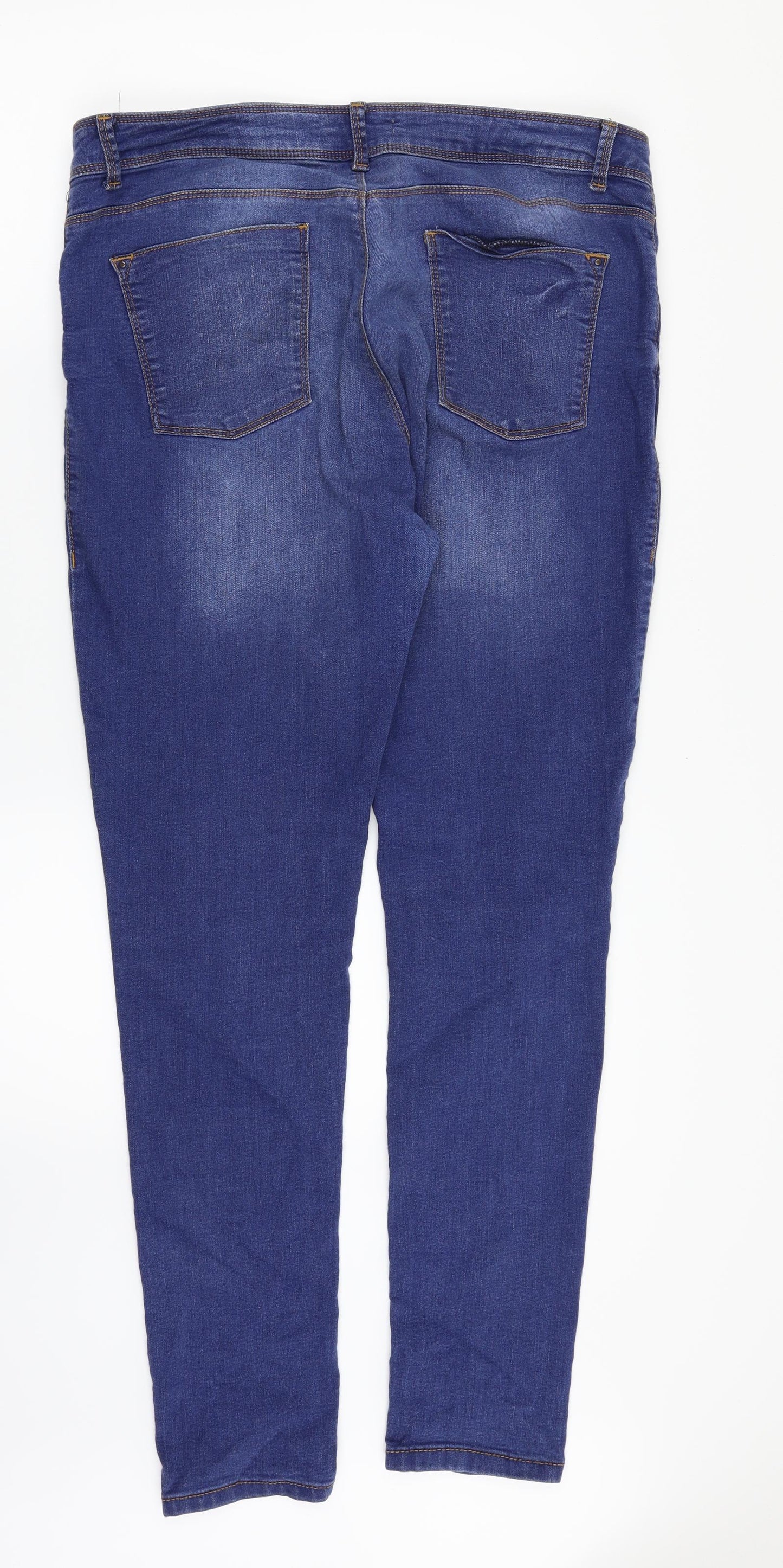 Dorothy Perkins Womens Blue  Denim Straight Jeans Size 16 L31 in