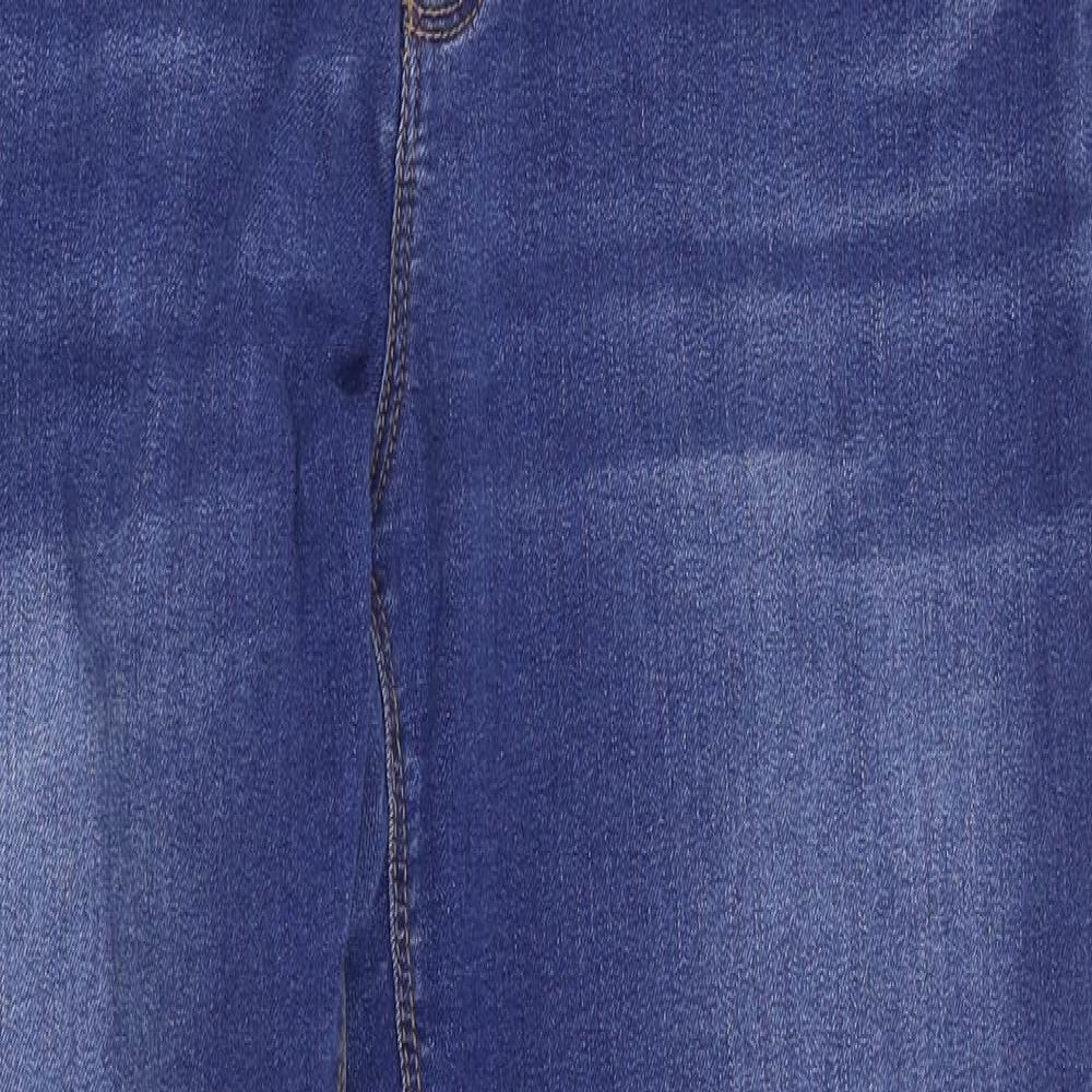 Dorothy Perkins Womens Blue  Denim Straight Jeans Size 16 L31 in