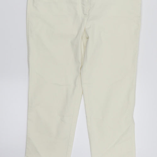 Michele Magic Womens White  Denim Straight Jeans Size 8 L25 in