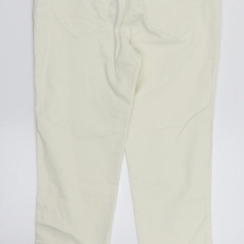 Michele Magic Womens White  Denim Straight Jeans Size 8 L25 in