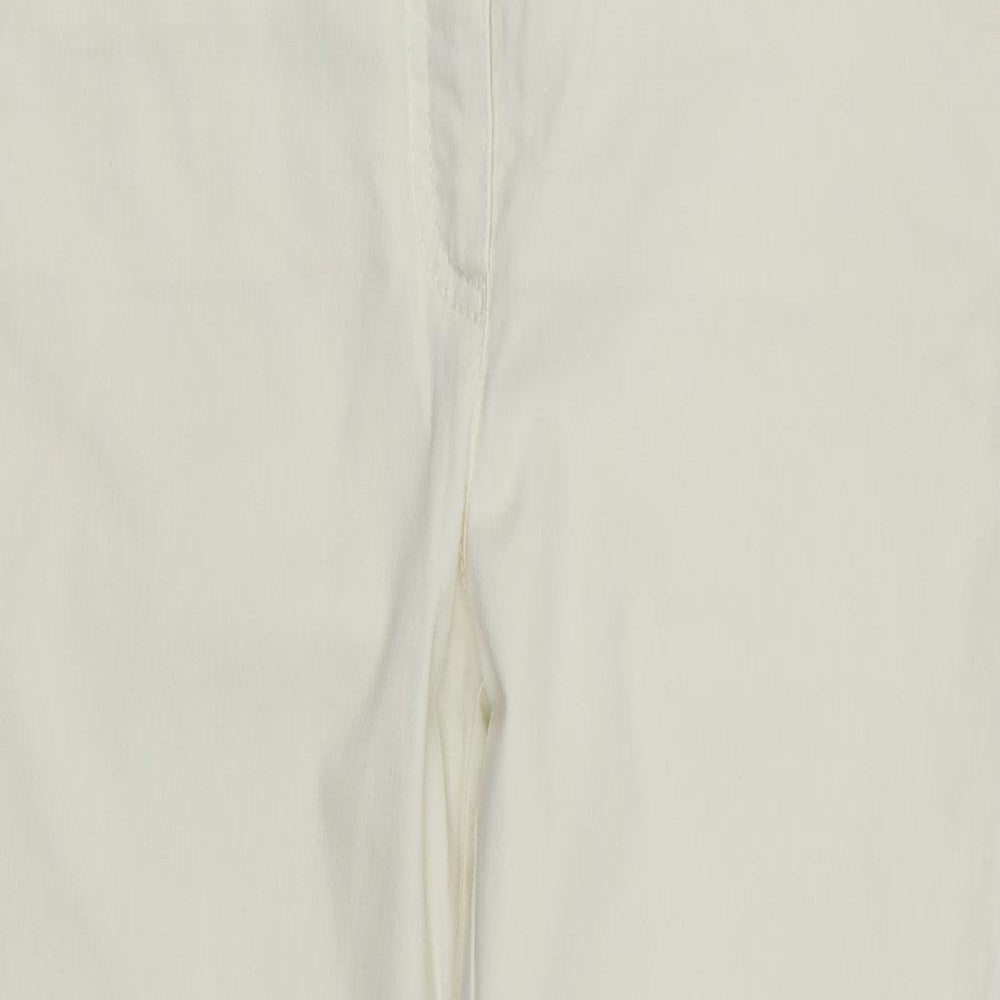 Michele Magic Womens White  Denim Straight Jeans Size 8 L25 in