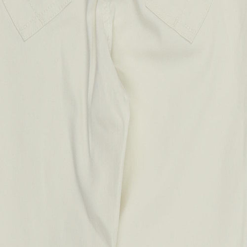 Michele Magic Womens White  Denim Straight Jeans Size 8 L25 in