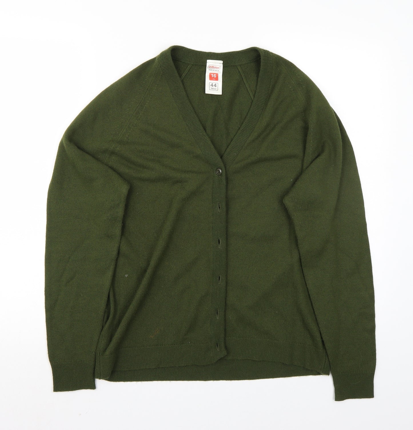 Marks and Spencer Womens Green   Cardigan Jumper Size 16