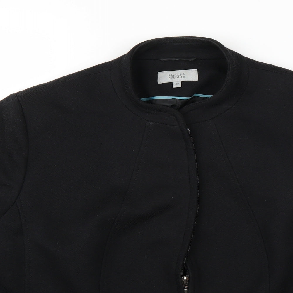 Marks and Spencer Womens Black   Jacket Coat Size 20