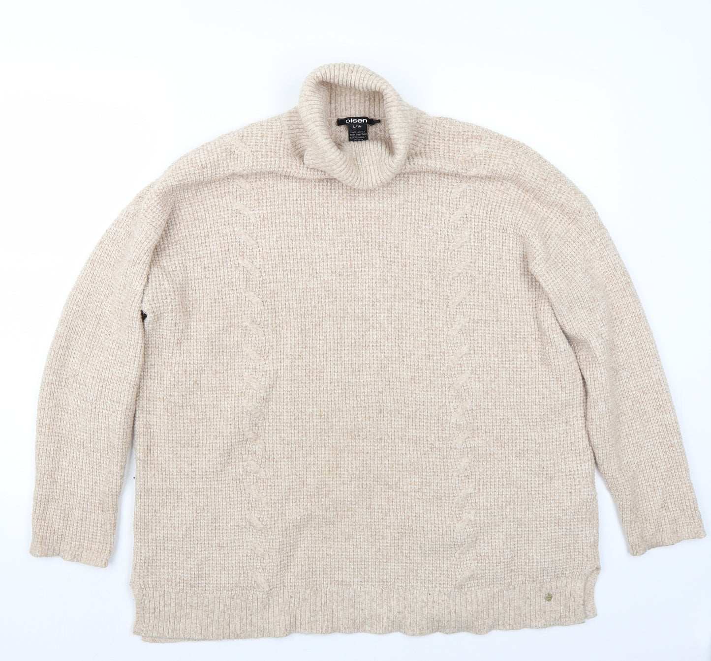Olsen Womens Beige   Pullover Jumper Size 14