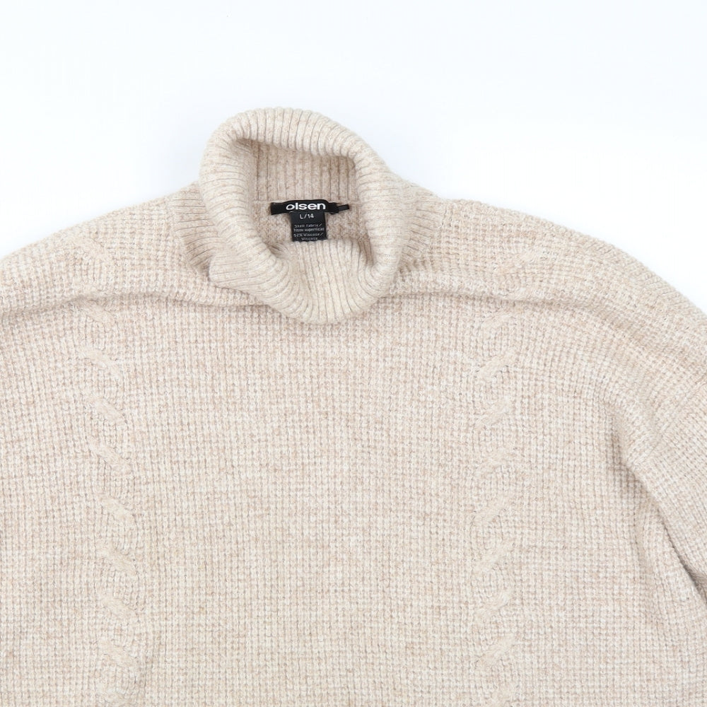 Olsen Womens Beige   Pullover Jumper Size 14