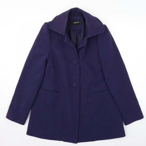 Papaya Womens Purple   Jacket Coat Size 8