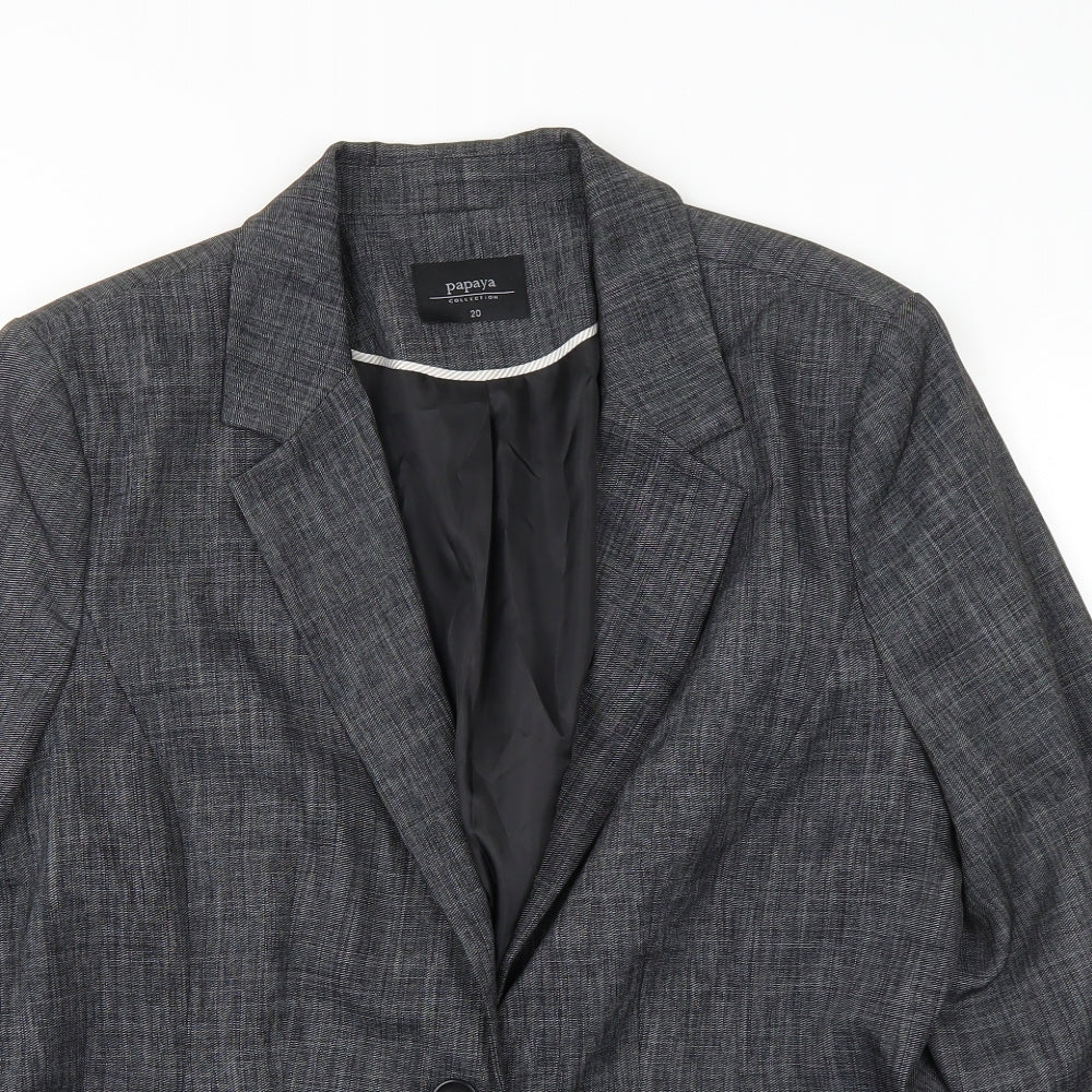 Papaya Womens Grey   Jacket Blazer Size 20