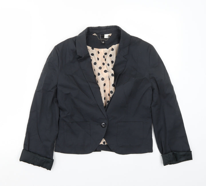 H&M Womens Grey Jacket Blazer Size 10