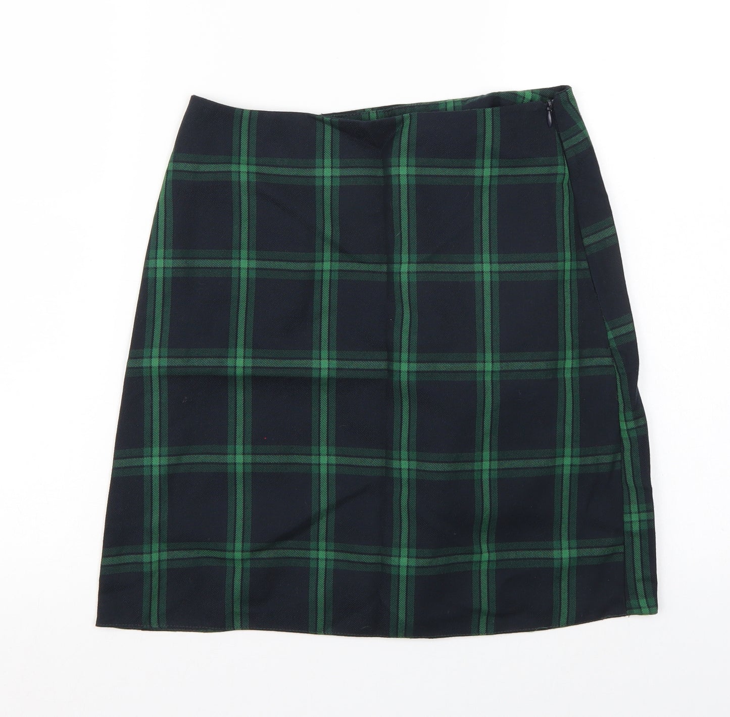 Newlook Womens Blue Check  A-Line Skirt Size 8