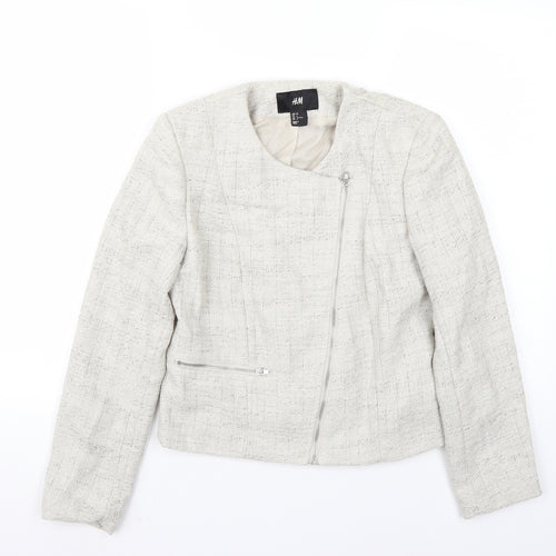 H&M Womens Ivory   Jacket Coat Size 6