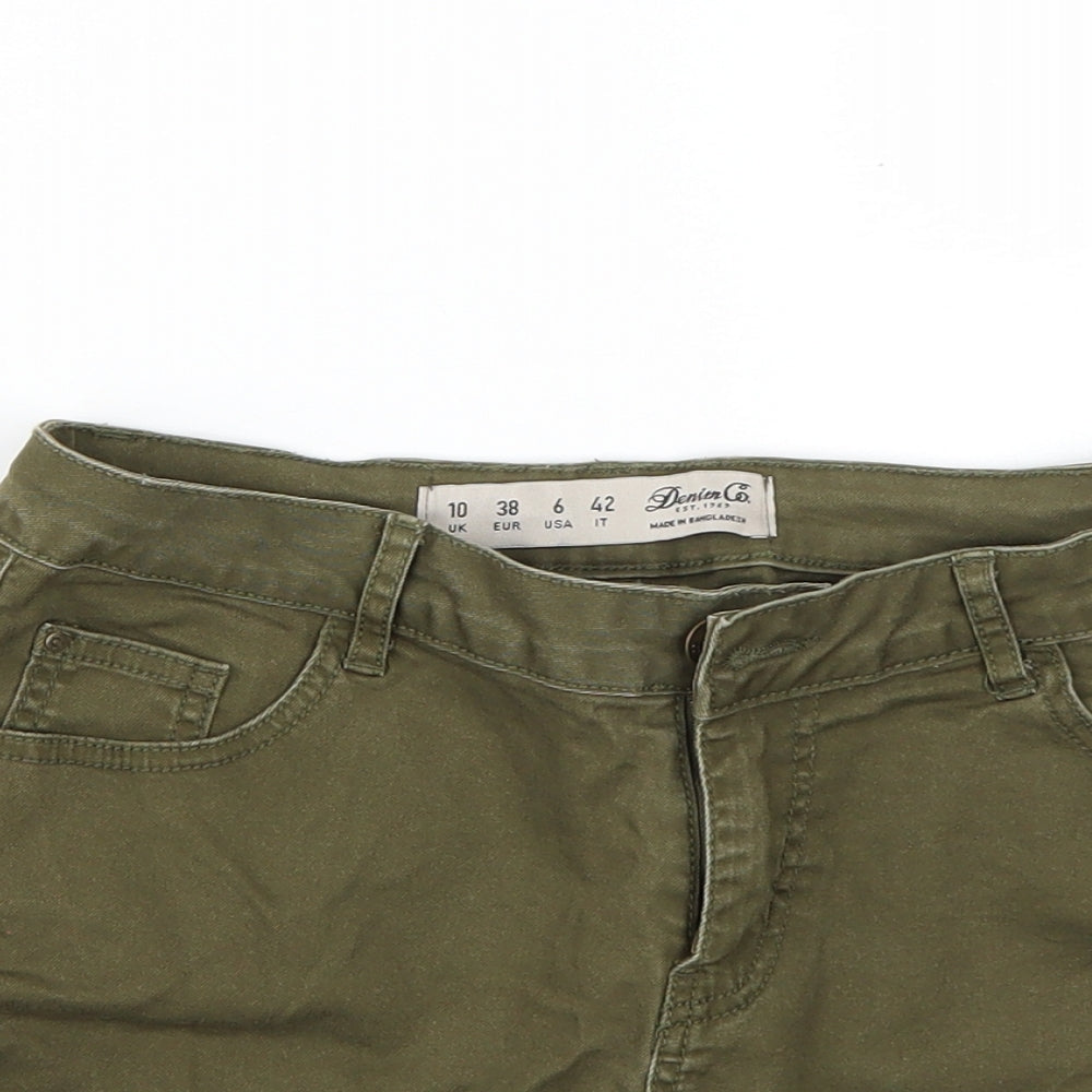 Denim & Co. Womens Green   Bermuda Shorts Size 10