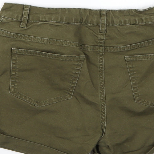 Denim & Co. Womens Green   Bermuda Shorts Size 10