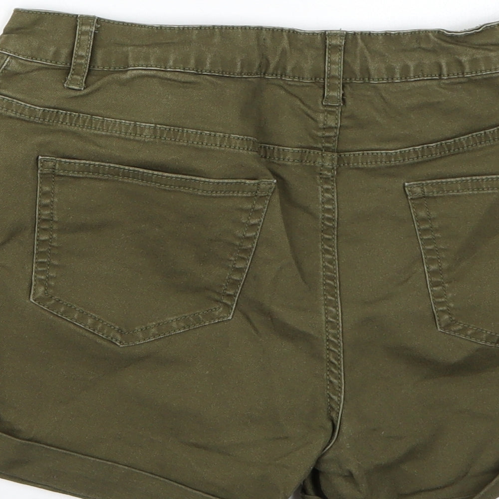 Denim & Co. Womens Green   Bermuda Shorts Size 10