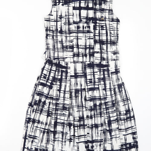 Air girl Womens White Geometric  A-Line  Size 8