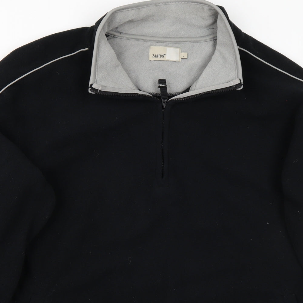 Zantos Mens Black   Jacket Coat Size L