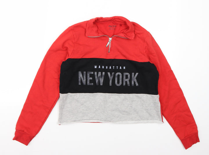 Active Girls Red Pullover Jumper Size 12 Years
