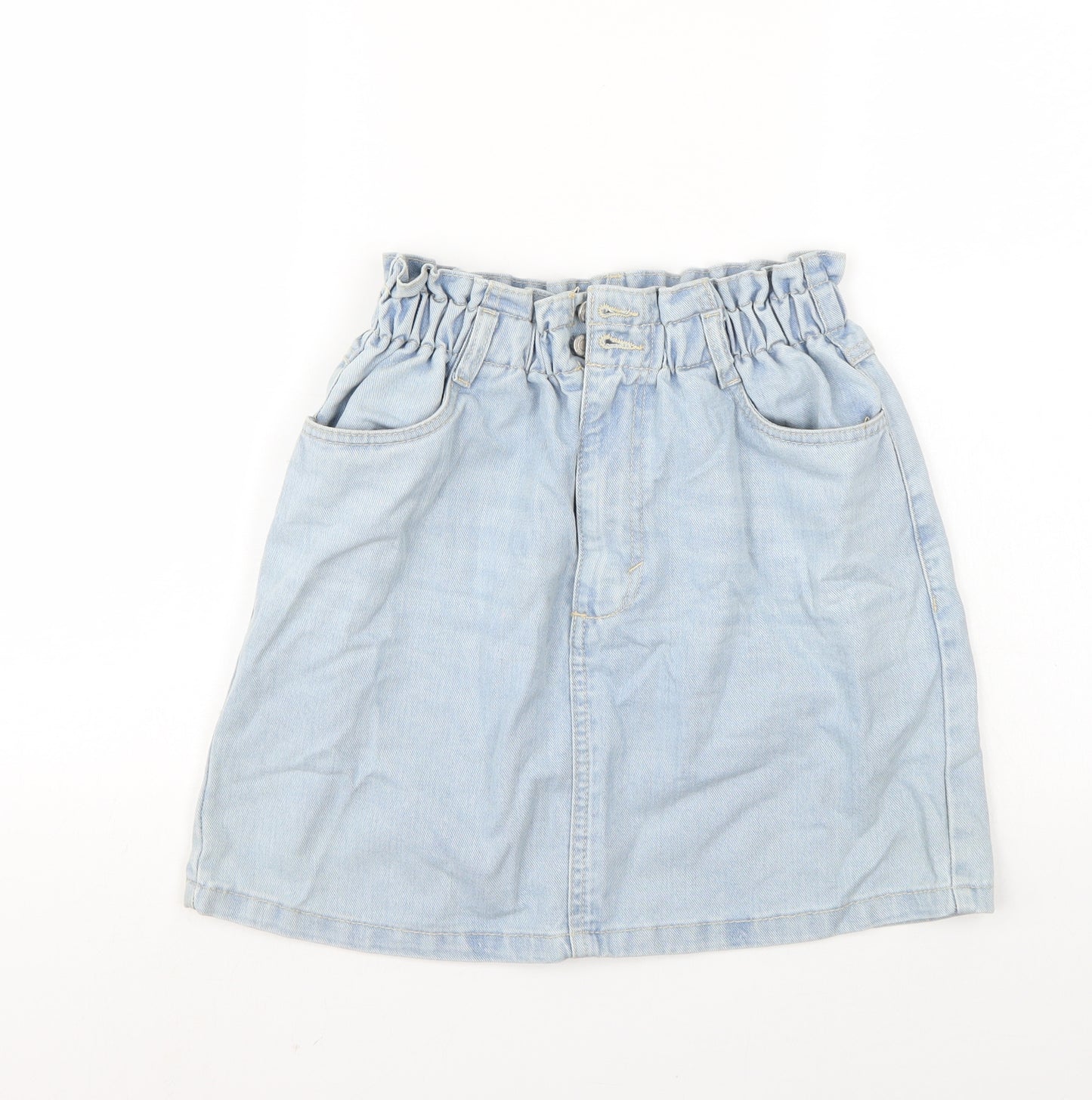 Denim & Co. Womens Blue   A-Line Skirt Size 10