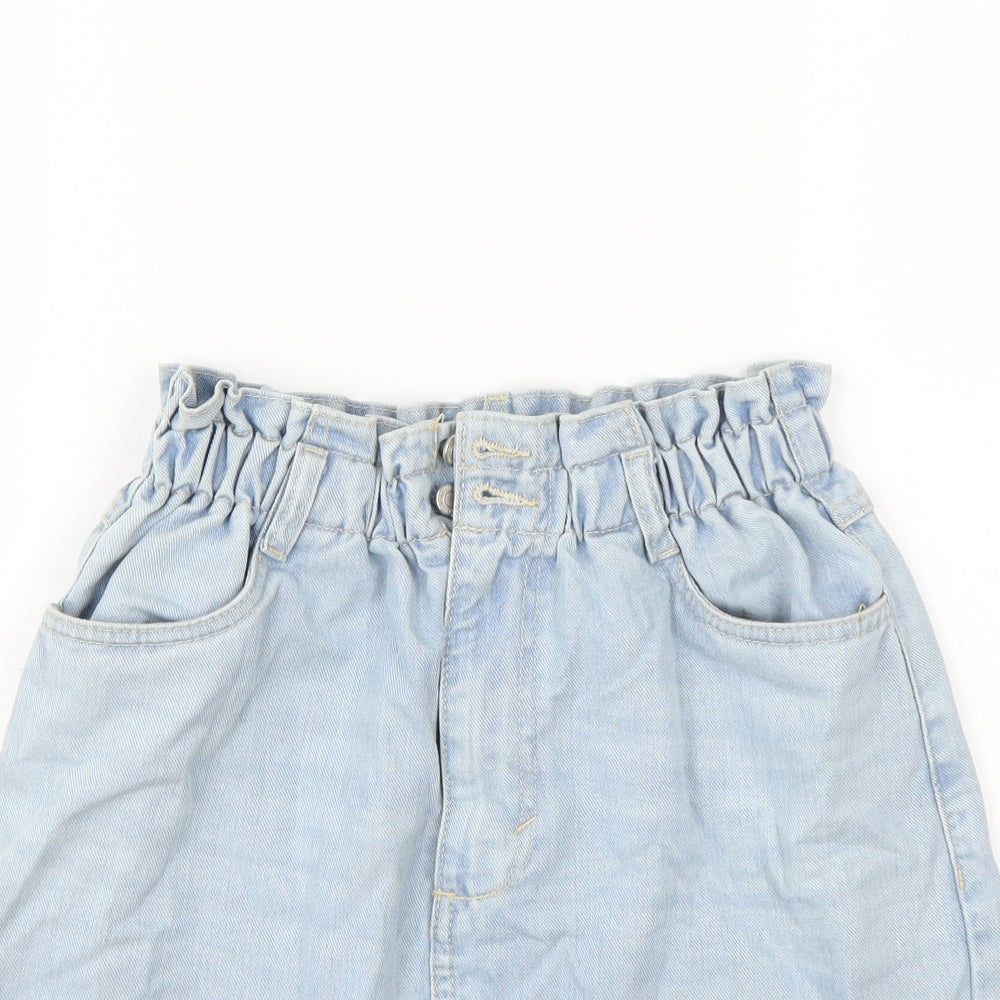 Denim & Co. Womens Blue   A-Line Skirt Size 10