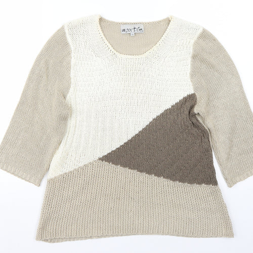 marble Womens Beige   Basic T-Shirt Size 2