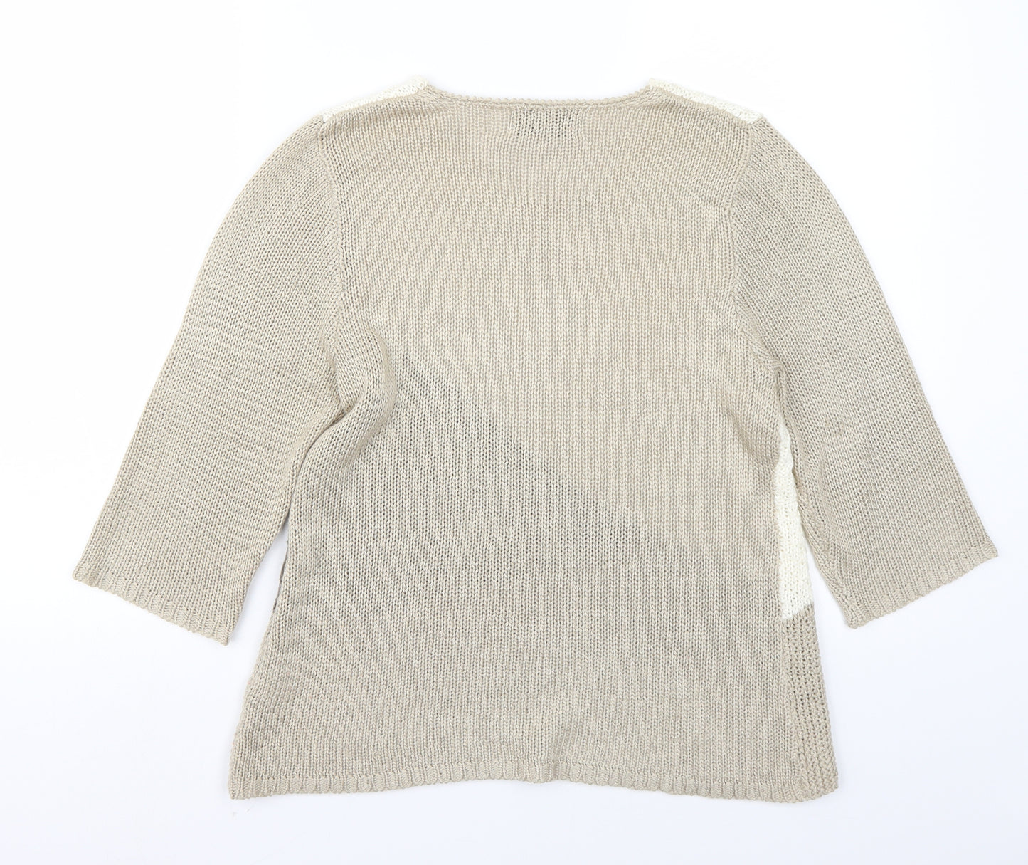 marble Womens Beige   Basic T-Shirt Size 2