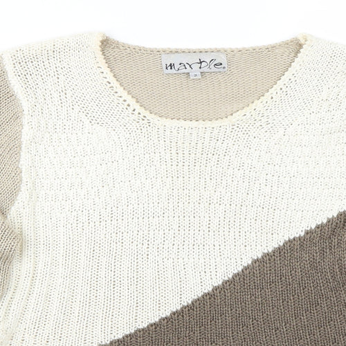 marble Womens Beige   Basic T-Shirt Size 2