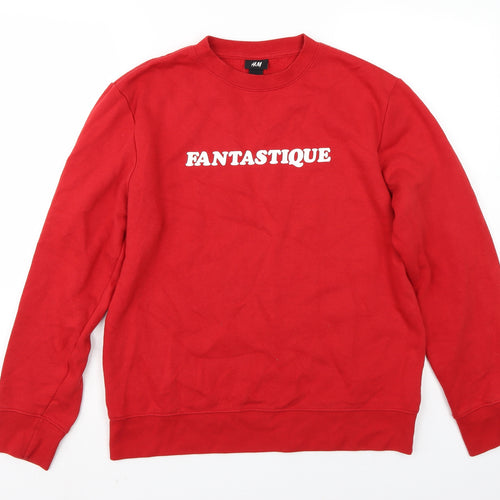 H&M Womens Red   Pullover Jumper Size S