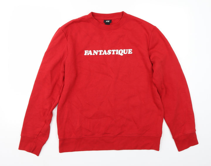 H&M Womens Red   Pullover Jumper Size S