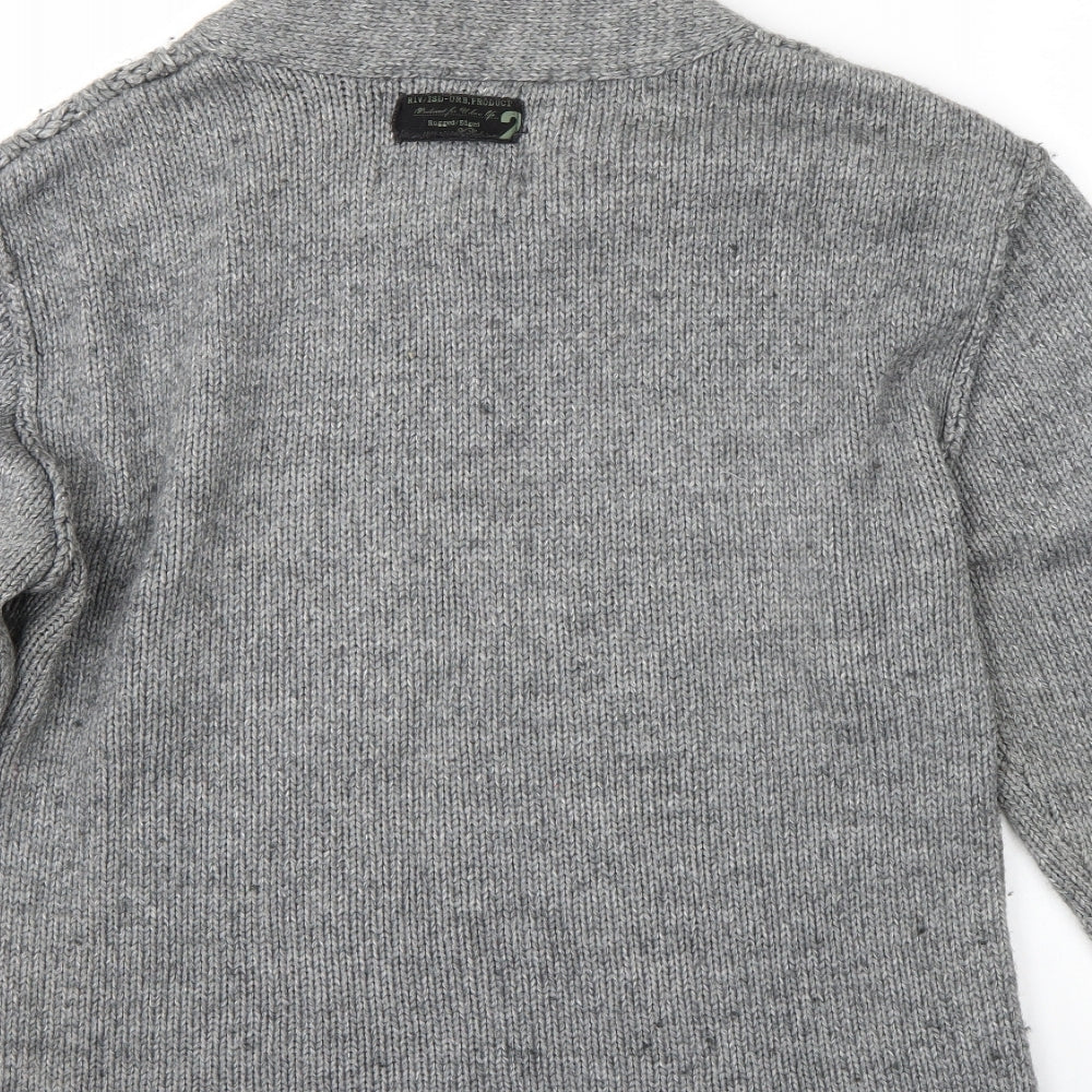 Rv605 Mens Grey   Pullover Jumper Size M