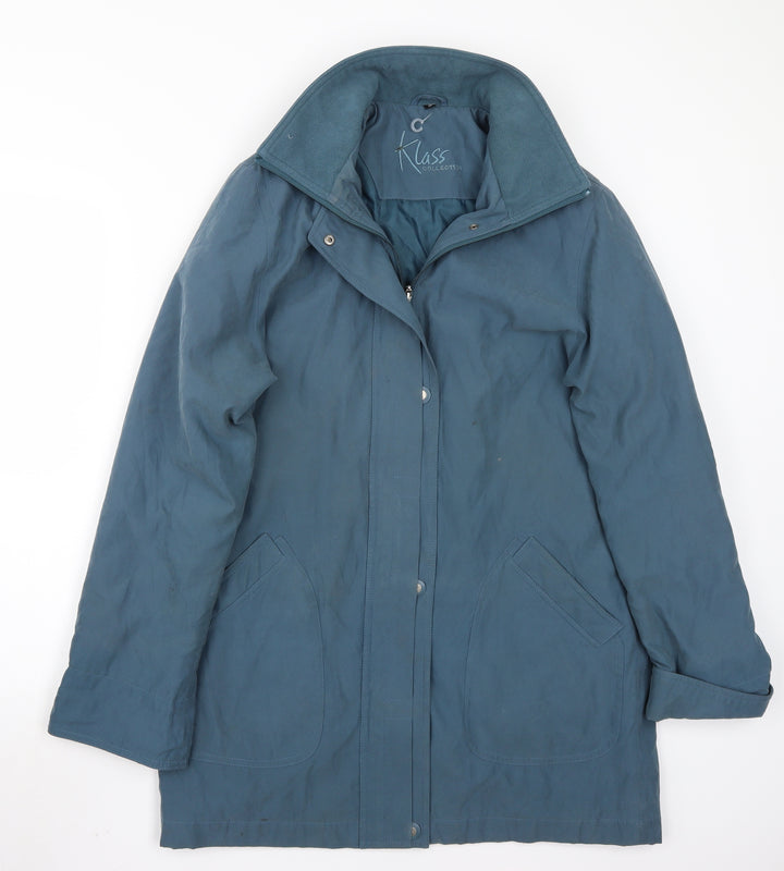 Klass Womens Blue Jacket Coat Size 12