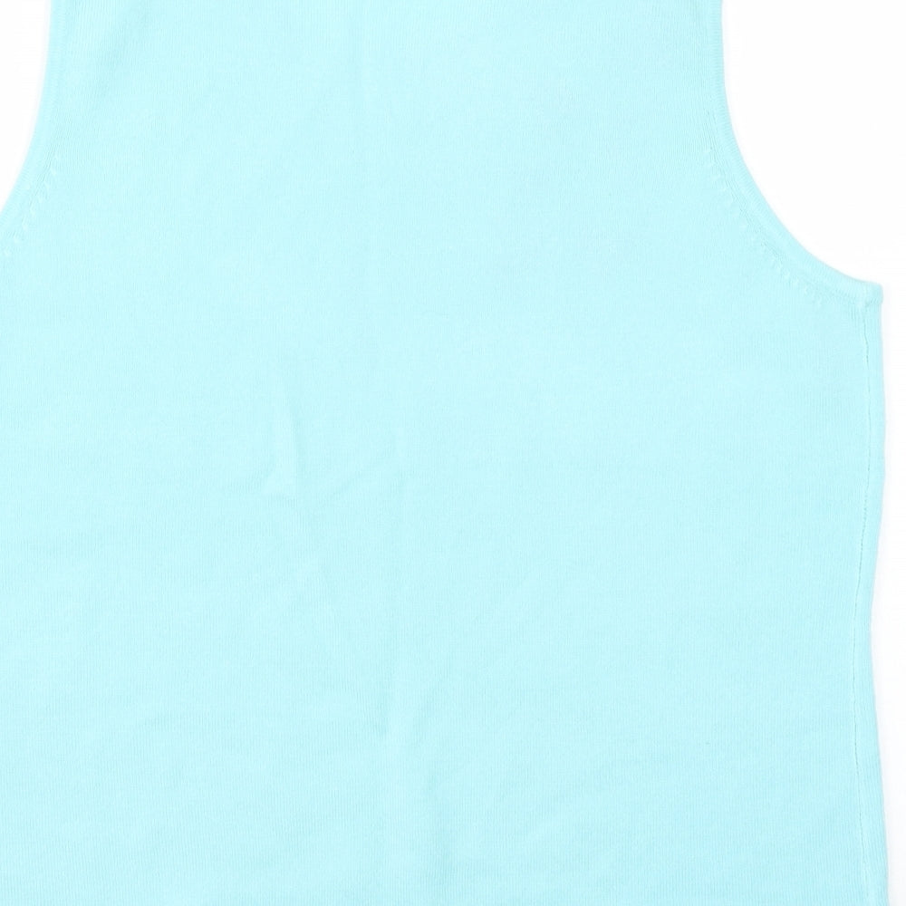 Bonmarché Womens Blue  Rayon Basic T-Shirt Size L